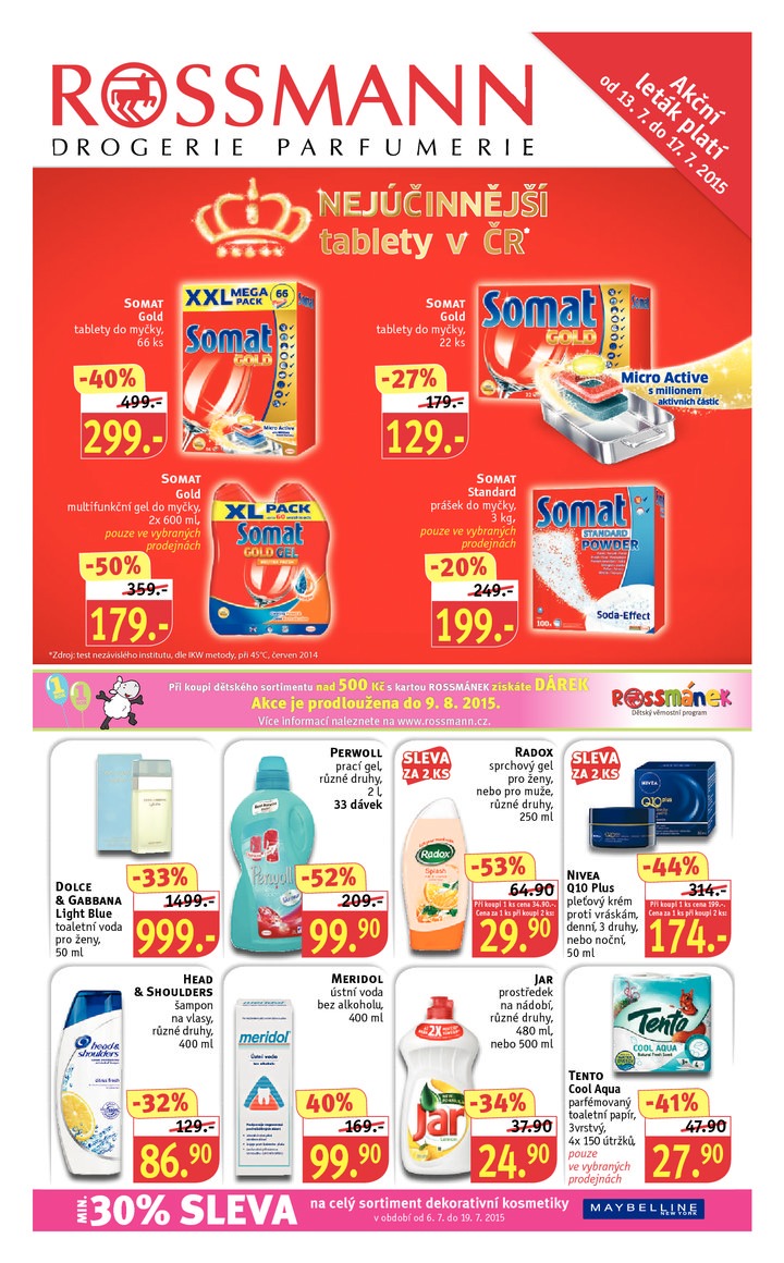 leták Rossmann Leták od 13.7.2015 strana 1 leták Rossmann Leták od 13.7.2015 strana 1