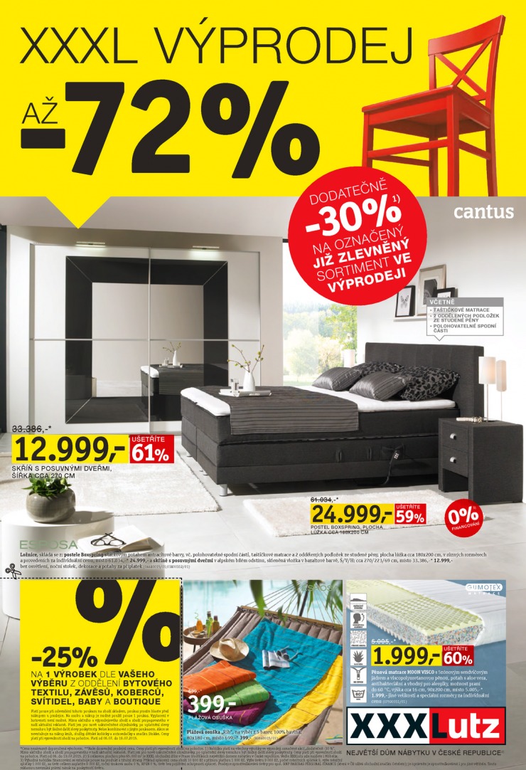 letk XXXLutz Aktuln prospekt od 6.7.2015 strana 1