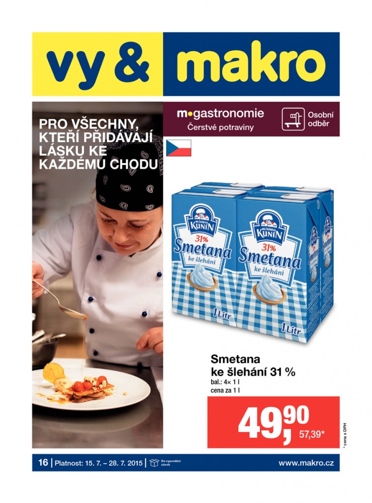 leták Makro Gastronomie čerstvé od 15.7.2015 strana 1 leták Makro Gastronomie čerstvé od 15.7.2015 strana 1