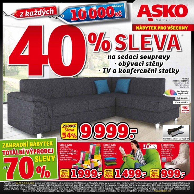 leták Asko nábytek Brno, Zlín, Znojmo, Olomouc od 23.7.2015 strana 1 leták Asko nábytek Brno, Zlín, Znojmo, Olomouc od 23.7.2015 strana 1
