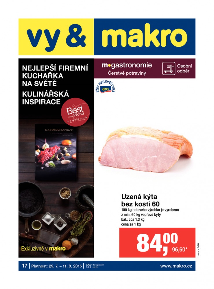leták Makro Gastronomie čerstvé od 29.7.2015 strana 1 leták Makro Gastronomie čerstvé od 29.7.2015 strana 1