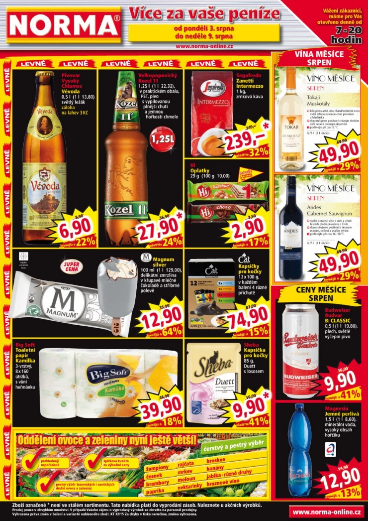 leták Norma Aktuální leták od 3.8.2015 strana 1 leták Norma Aktuální leták od 3.8.2015 strana 1
