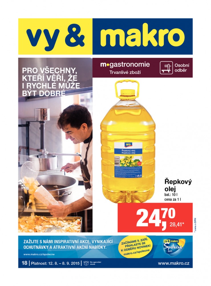 leták Makro Gastronomie trvanlivé zboží od 12.8.2015 strana 1 leták Makro Gastronomie trvanlivé zboží od 12.8.2015 strana 1