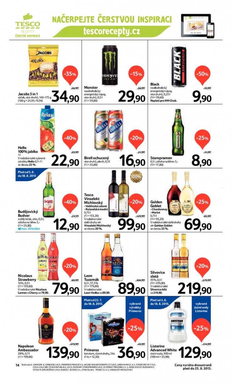 leták Tesco velké hypermarkety od 12.08.2015 strana 1 leták Tesco velké hypermarkety od 12.08.2015 strana 1