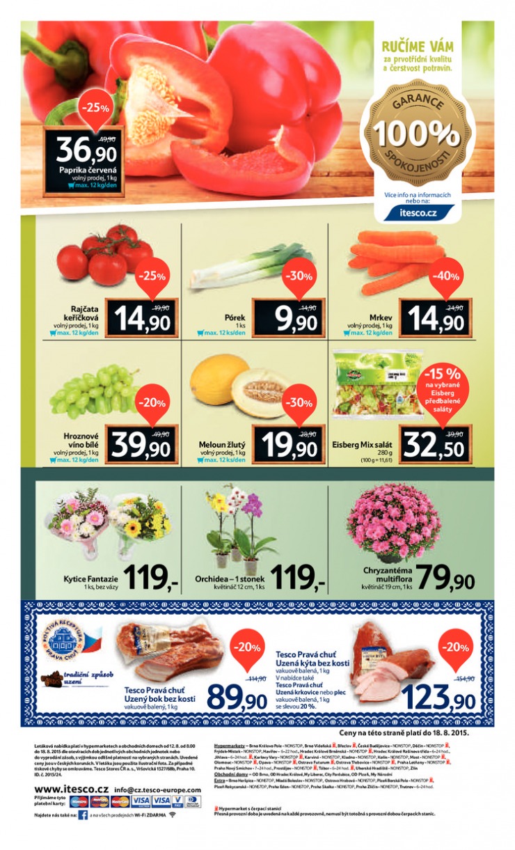 leták Tesco velké hypermarkety od 12.08.2015 strana 1 leták Tesco velké hypermarkety od 12.08.2015 strana 1