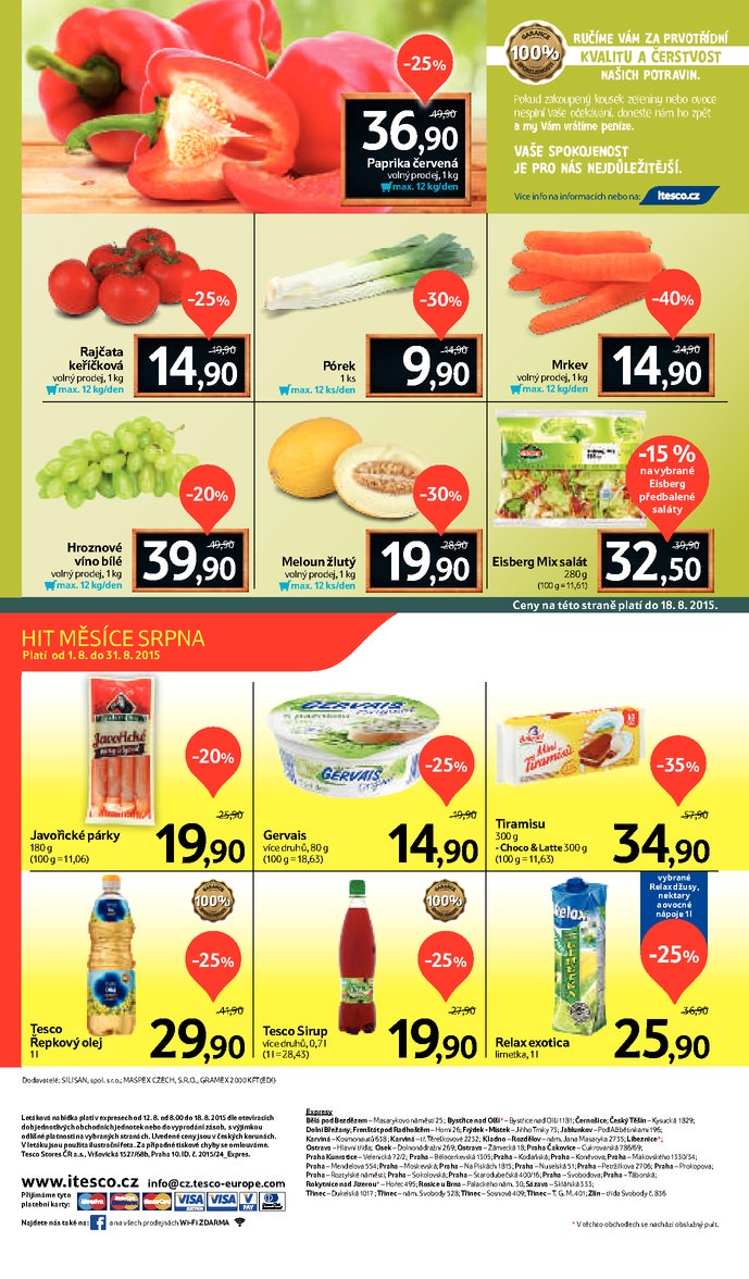 leták Tesco Expres obchody od 12.08.2015 strana 1 leták Tesco Expres obchody od 12.08.2015 strana 1