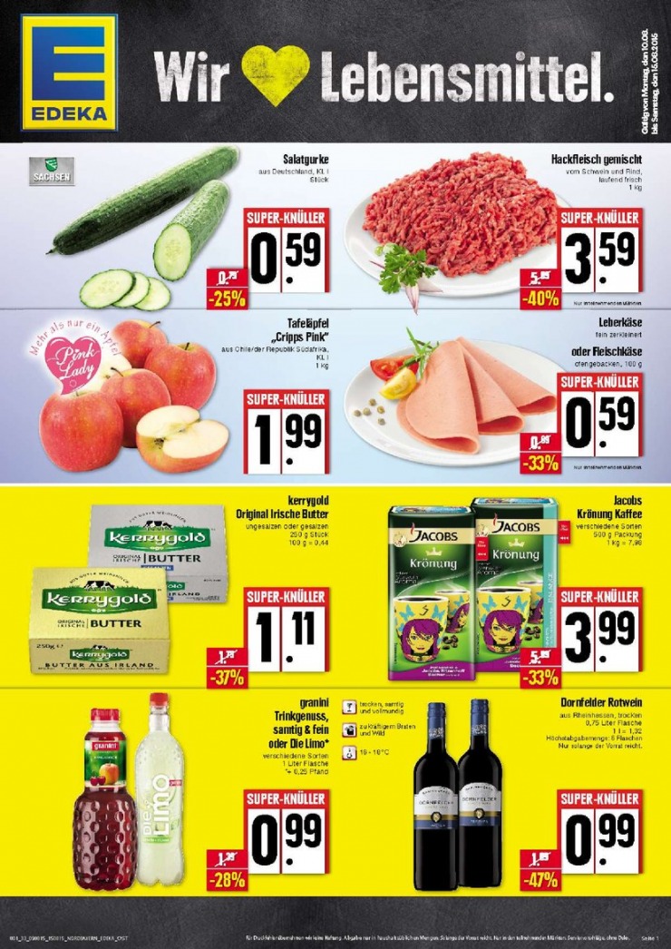 leták Německo Edeka.de od 10.08.2015 strana 1 leták Německo Edeka.de od 10.08.2015 strana 1