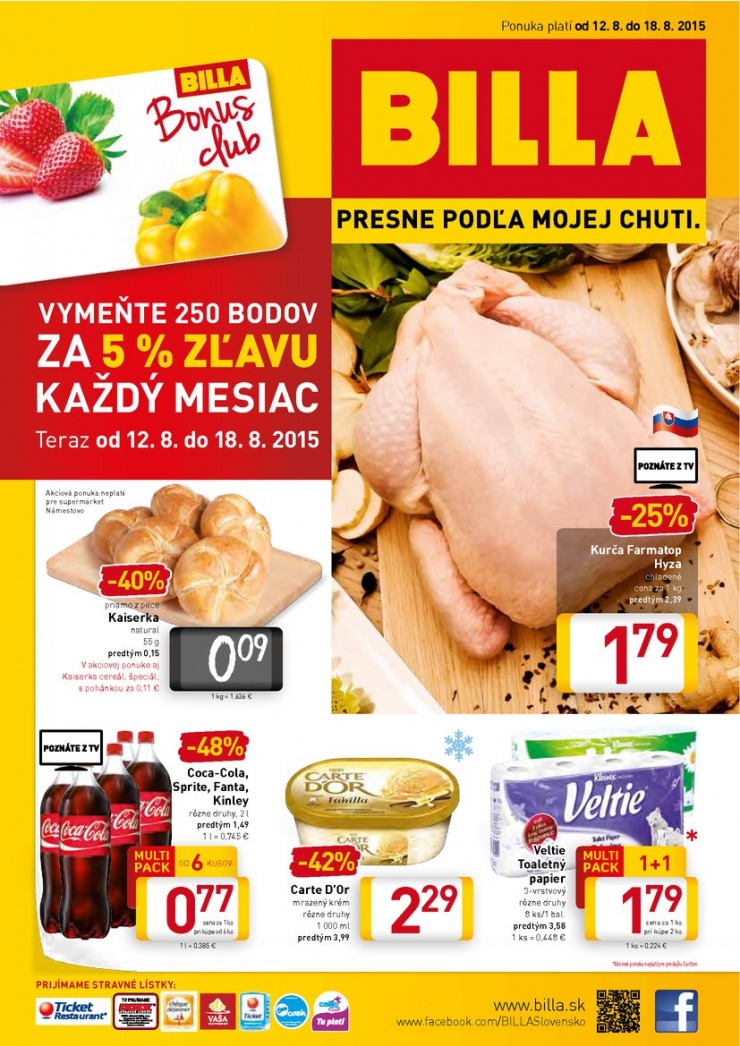 leták Slovensko Billa.sk od 12.08.2015 strana 1 leták Slovensko Billa.sk od 12.08.2015 strana 1