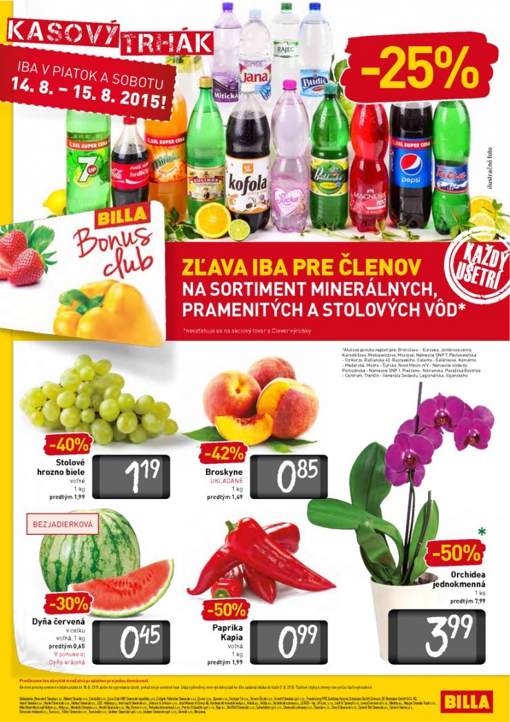leták Slovensko Billa.sk od 12.08.2015 strana 1 leták Slovensko Billa.sk od 12.08.2015 strana 1