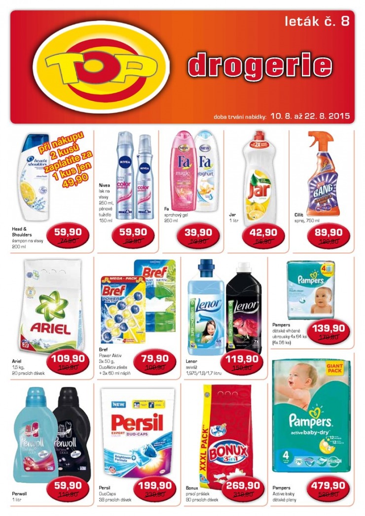 leták Top drogerie TOP leták od 10.08.2015 strana 1 leták Top drogerie TOP leták od 10.08.2015 strana 1