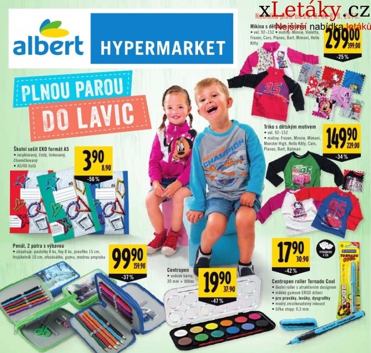leták Albert Hypermarket - Plnou parou do lavice leták strana 1 leták Albert Hypermarket - Plnou parou do lavice leták strana 1